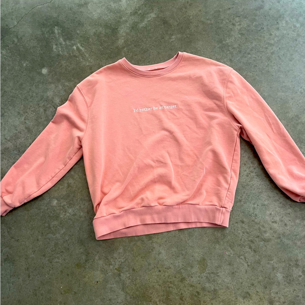 Pink/Coral crew neck, Never Worn